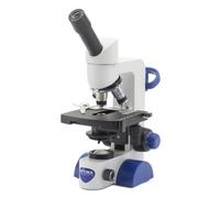 Optika Microscopio B-62, mono, 40-400x, LED, batería, mesa en cruz
