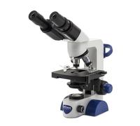 Optika Microscopio B-66, bino, 40-400x, LED, batería, mesa en cruz