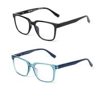 OPTIKOOL Gafas Luz Azul Unisex- Antireflejo, Flexibles y Ligeras - Gafas Bloqueo Luz Azul Sin Graduar - Ideales para Ordenador - Blue Light Glasses - Mayor Bienestar con uso de Pantallas. PACK2 0.0