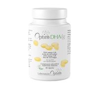 Omega 3 Vegano DHA Aceite de Algas microlagas Sostenible | 250mg DHA por perla | Suplemento de Omega-3-60 Cápsulas | Optim DHAlg