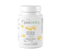 Omega 3 Vegano DHA Aceite de Algas microlagas Sostenible | 250mg DHA por perla | Suplemento de Omega-3-60 Cápsulas | Optim DHAlg