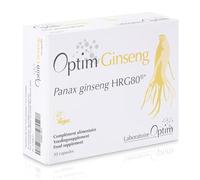 OPTIM Giseng Panax Ginseng Rojo Coreano Puro en Polvo 30 Cápsulas