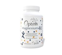 Optim Magnesium 4X - 60 cápsulas magnesio complex bisglicinato, citrato, malato, acetil-taurinato ATA Mg + Vitamina B6 - Estrés Fatiga Músculos