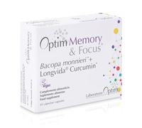 Optim Memory & Focus - Bacopa Monnieri (Brahmi) + Curcumina Longvida, 45 cápsulas | Mejor Memoria, concentración y claridad mental | Complemento alimenticio para adultos y estudiantes