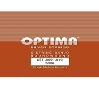 Optima 3006 Banjo 5-string SILVER Strings Set, Loop End