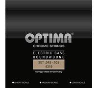 Optima Electric Bass Strings Cuerdas cromadas Round Wound Long Scale Set 4-string med-light 4319ML