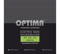 Optima Electric Bass Strings Cuerdas cromadas. Round Wound Medium Scale Set 4-cuerdas reg-light 4299RL