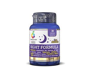 Optima Naturals Night Formula con Melatonina, Valeriana y Griffonia, Elimina El Insomnio, Mejora La Calidad Del Sueño, Induce Un Sueño Natural y Reparador, Efecto Rápido 100 g