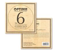 Optima NO6.GCMT Juego de cuerdas para guitarra de concierto, oro de 24 quilates con discante de carbono, tensión media, juego de cuerdas duraderas para guitarra clásica, sonido con alma, fabricado en