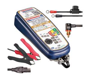 Optimate 4 Quad Program | Premium Edition, TM631-PR, Serie Dorada: Cargador y mantenedor de Ahorro de batería Sellado de 9 Pasos 12V/12.8V 1.25A