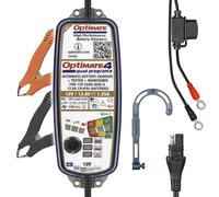 Optimate 4 Quad Program, TM631, Serie Dorada: Cargador y mantenedor de Ahorro de batería Sellado de 9 Pasos 12V/12.8V 1.25A
