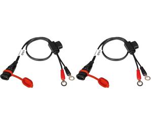 Optimate TecMate O1 Conector Cargador Arandelas, Black, Medium (Paquete de 2)