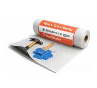 Optimer System BG300 | Protector para Suelos 10m x1m x 6mm | Protector para Pintar Resistente al Agua y Fácil de Cortar | Protector para Pintar Cubretodo Sin Manchas - Sin Rasguños - Mudanzas