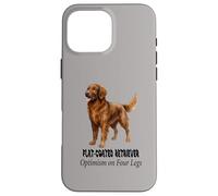 Optimismo de Perro Perdiguero de Revestimiento Plano en diseño de Mascotas de Cuatro Patas Carcasa para iPhone 16 Pro MAX