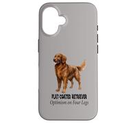 Optimismo de Perro Perdiguero de Revestimiento Plano en diseño de Mascotas de Cuatro Patas Carcasa para iPhone 16