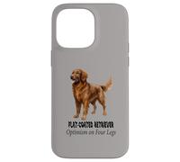 Optimismo de Perro Perdiguero de Revestimiento Plano en diseño de Mascotas de Cuatro Patas Carcasa para iPhone 14 Pro MAX