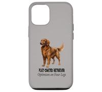 Optimismo de Perro Perdiguero de Revestimiento Plano en diseño de Mascotas de Cuatro Patas Carcasa para iPhone 12/12 Pro
