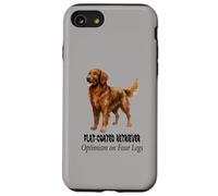 Optimismo de Perro Perdiguero de Revestimiento Plano en diseño de Mascotas de Cuatro Patas Carcasa para iPhone SE (2020) / 7/8