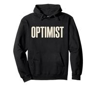 Optimista Texto en Negrita Mentalidad Positiva Motivación Inspiración Sudadera con Capucha