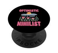 Optimistic Nihilist Filosofía existencial humor PopSockets PopGrip Adhesivo