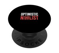 Optimistic Nihilist Filosofía existencial Humor - PopSockets PopGrip Adhesivo