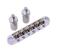 Optimiza tu guitarra eléctrica Epi LP con un sillín de rodillo ajustable para puentes Tune O que proporcionan un rendimiento mejorado (plata)