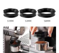 Optimiza tu toma de espresso con un anillo de embudo dosificador de café ABS de alta calidad para portafiltro 51, 53, 58 mm (58 mm, negro)