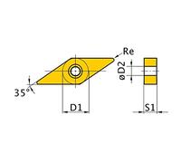 Optimum - 5 placas de corte VNMG160408