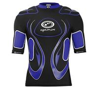 OPTIMUM Inferno - Protecciones de Hombros para Rugby (hombreras), Color Negro/Azul (Black/Blue), Talla X-Large