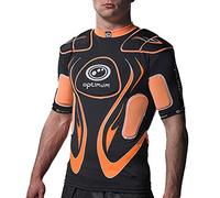 Optimum Inferno - Protecciones de Hombros para Rugby (hombreras), Color Negro/Naranja (Black/Orange), Talla Large
