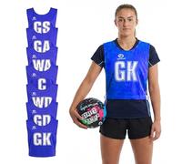 Optimum Juego de baberos de netball para adultos, baberos de fútbol para adultos, baberos de entrenamiento, perfectos para netball, fútbol y otros deportes, material de malla duradero para sesiones de