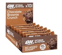 Optimum Nutrition – Protein Crisp Bar – Crujiente de brownie y chocolate – 10 x 65 g