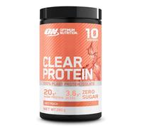 Optimum Nutrition Clear Protein 100% Proteína Vegetal Aislada en Polvo, Sabor Melocotón Jugoso, 280g, 10 Servicios