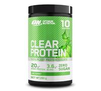Optimum Nutrition Clear Protein 100% Aislado de Proteína Vegetal, Vegano, Sin Azúcar, Proteína en Polvo BCAAs, Ais. de Prot. de Guisante, Apoyo y Reparación Muscular, Sorbete de lima, 10 porc., 280 g