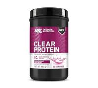 Optimum Nutrition Clear Whey Isolate, 20 g de Aislado de Proteína Whey, Grosella Negra, Sin Azúcar, Contribuye al Crecimiento Muscular, 480 g, 20 Raciones