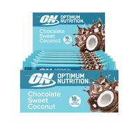 Optimum Nutrition Barras de Proteínas Chocolate Dulce Coco, Para Llevar, Snack para Gimnasio Pre y Post Entrenamiento para Hombres y Mujeres, con Proteína de Soja 12 x 59 g