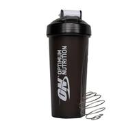 Optimum Nutrition Coctelera con bola mezcladora de acero inoxidable, sin BPA ni DEHP, apta para lavavajillas, para proteínas en polvo, suplementos de entrenamiento y batidos de reemplazo de comidas,