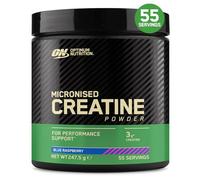 Optimum Nutrition Creatina Monohidratada en Polvo, Sabor Frambuesa, con Edulcorantes - 55 Porciones, 247 g