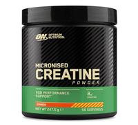 Optimum Nutrition Creatina Micronizada Sabor Naranja, 3 g de Monohidrato de Creatina por Ración, Apoya el Rendimiento y la Energía Muscular, 247,5 g - 55 Raciones, Suplemento Deportivo
