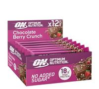 Optimum Nutrition Crunchy Protein Bar – Crujiente de chocolate y bayas – 12x55 g
