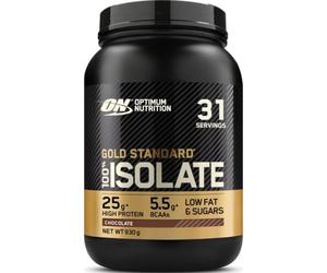 Optimum Nutrition Gold Standard 100% Proteína de Suero Aislada en Polvo | Chocolate, 930g, 31 Servicios,BCAAs y Glutamina, para antes y después del entrenamiento