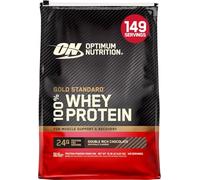 Optimum Nutrition Gold Standard 100% Whey, Proteína en Polvo, Sabor Doble Chocolate Rico, 4.53kg, 146 Servicios
