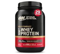 Optimum Nutrition Gold Standard 100% Whey Proteína en Polvo, 899g | Double Rich Chocolate, 29 Servings,24 g de Proteína,BCAA,Bajo en azúcares,Favorece el Crecimiento y la Recuperación Muscular