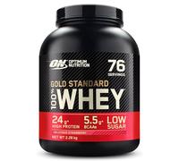 Optimum Nutrition Gold Standard 100% Whey, Proteína en Polvo para Recuperacíon y Desarrollo Muscular con Glutamina Natural y Aminoácidos BCAA, Sabor Fresa Deliciosa, 76 Dosis, 2.28 kg