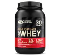 Optimum Nutrition Gold Standard 100% Whey, Proteína en Polvo, Sabor Fresa Deliciosa, 900g, 30 Servicios