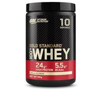 Optimum Nutrition Gold Standard 100% Whey, Proteína en Polvo para Recuperacíon y Desarrollo Muscular con Glutamina Natural y Aminoácidos BCAA, Sabor Helado de Vainilla, 10 Dosis, 300g