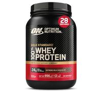 Optimum Nutrition Gold Standard 100% Whey, Proteína en Polvo, Sabor Chocolate con Leche Extremo, 896g, 28 Servicios, Paquete Puede Variar