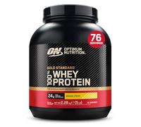 Optimum Nutrition Gold Standard 100% Whey, Proteína en Polvo para Recuperacíon y Desarrollo Muscular con Glutamina Natural y Aminoácidos BCAA, Sabor Crema de Banana, 76 Dosis, 2.28 kg