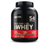 Optimum Nutrition Gold Standard 100% Whey, Proteína en Polvo, Sabor Doble Chocolate Rico, 1.62kg, 54 Servicios
