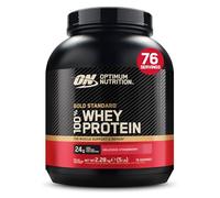 Optimum Nutrition Gold Standard 100% Whey, Proteína en Polvo, Sabor Fresa Deliciosa, 2.28kg, 76 Servicios, Paquete Puede Variar